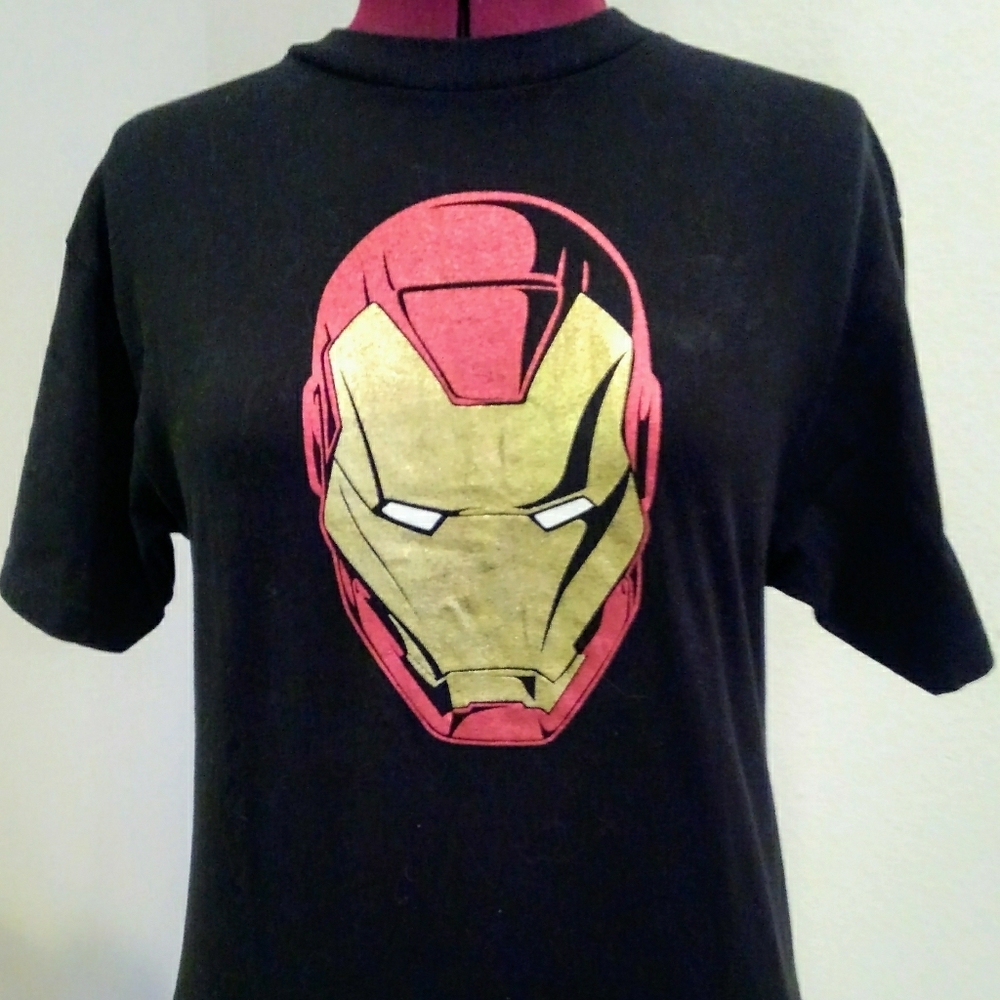 Iron Man helmet unisex screenprinted tee